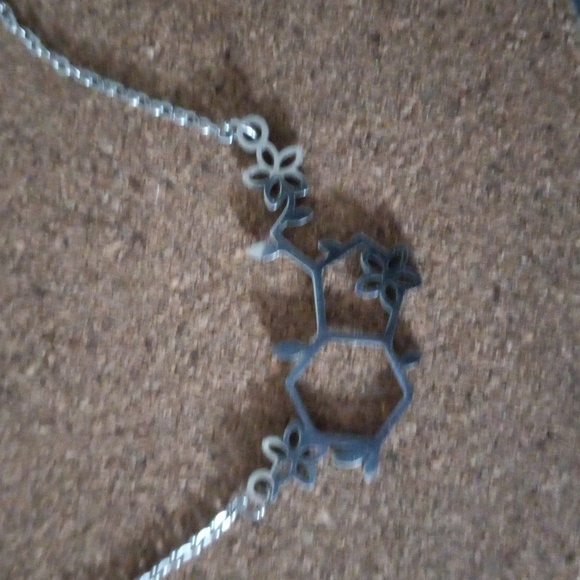 Serotonin Molecule Floral Necklace - Picture 2 of 2